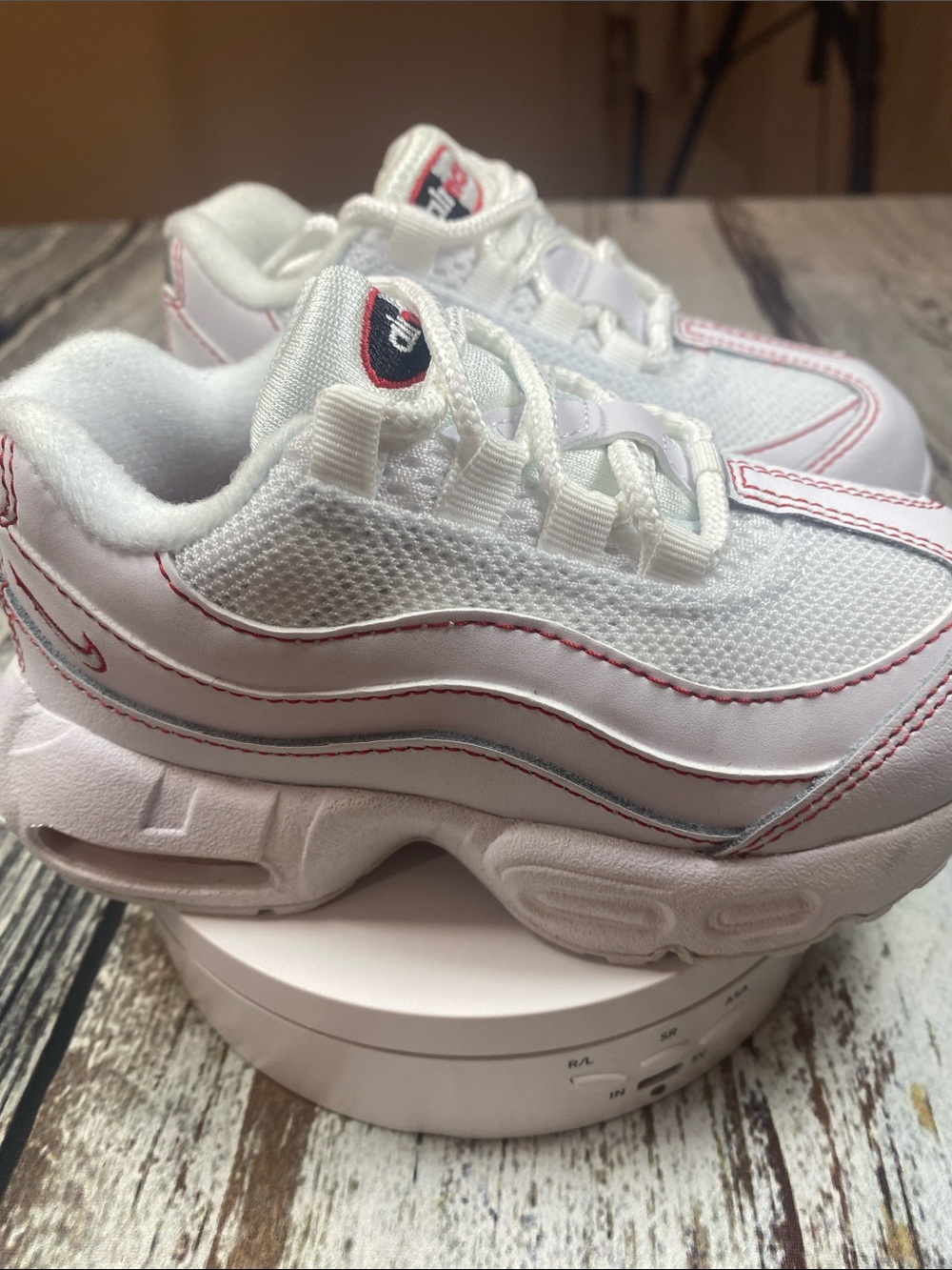 Nike Air Max 95 Toddler Sneakers White/Red Size 8C NWOT